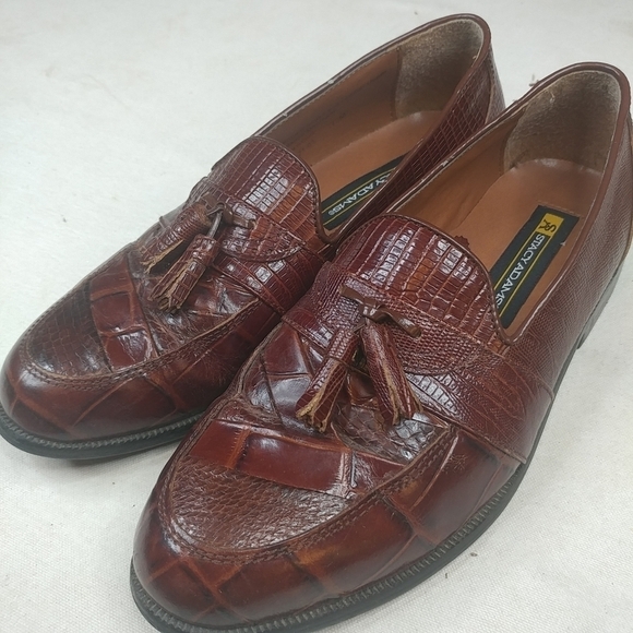 Stacy Adams Mens Brown Genuine Snake Skin Slip On - Picture 4 of 8